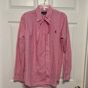 Polo by Ralph Lauren Men's Pink Checkered Shirt